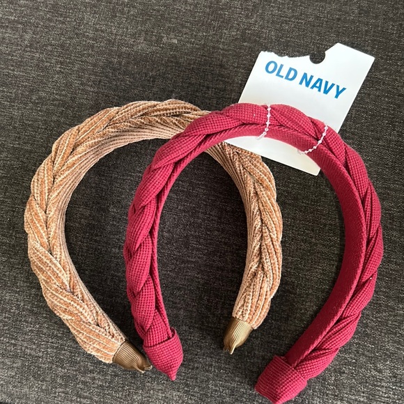 Old Navy Accessories - Old Navy Braided Fabric Headband for Women - Burgundy & Brown